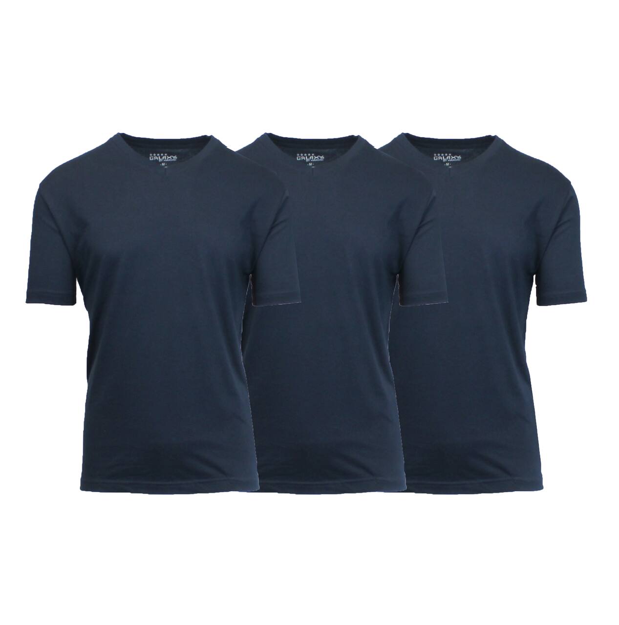 Galaxy by Harvic Men's Short Sleeve V-Neck T-Shirt 3 Pack